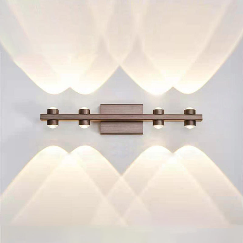 Aluminum Linear Wall Light Fixture Postmodern LED Up Down Wall Sconce