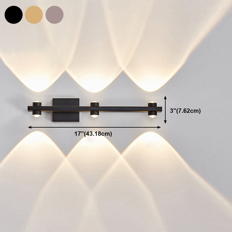 Aluminum Linear Wall Light Fixture Postmodern LED Up Down Wall Sconce