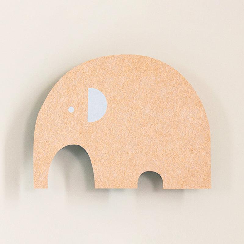 Cartoon Animal LED Sconce Lamp Polyester Children's Bedroom Wall Light Fixture