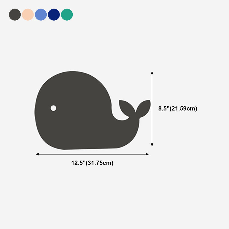 Cartoon Animal LED Sconce Lamp Polyester Children's Bedroom Wall Light Fixture