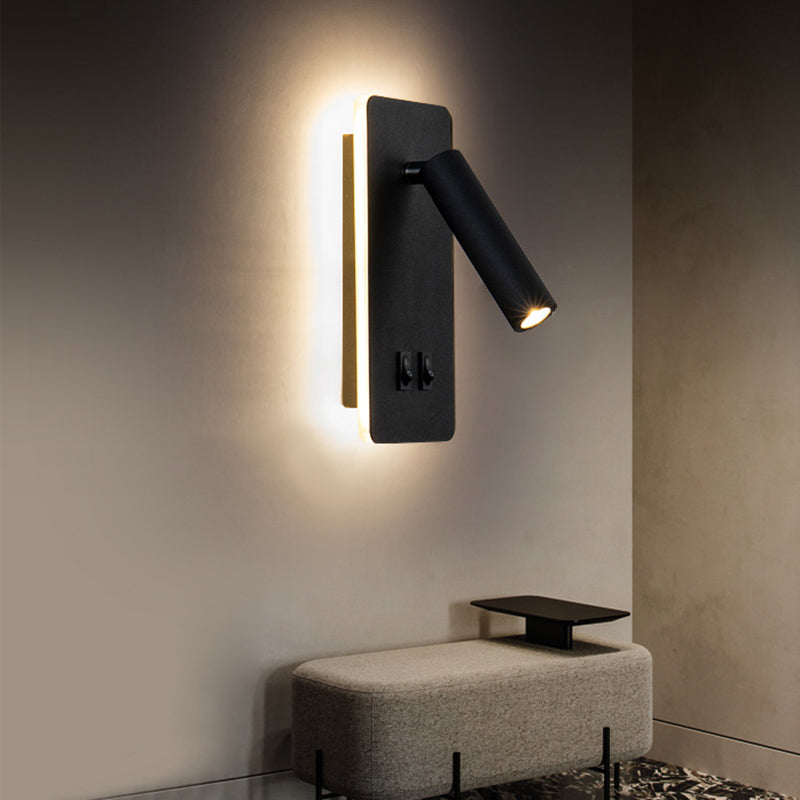 Nordic Style Metal Wall Light Geometry Reading Rotatable LED Wall Lamp for Bedroom