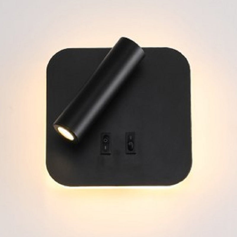 Nordic Style Metal Wall Light Geometry Reading Rotatable LED Wall Lamp for Bedroom