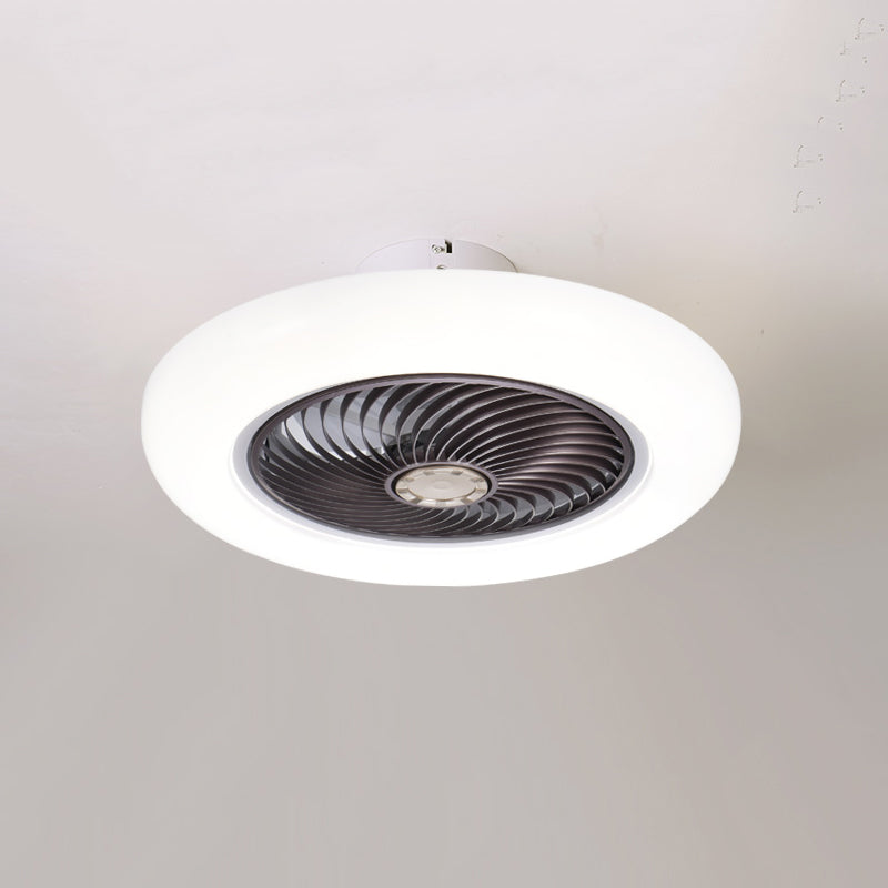 Modern Colorful LED Fan Light Metal 1 Light Flush Mount Light for Living Room