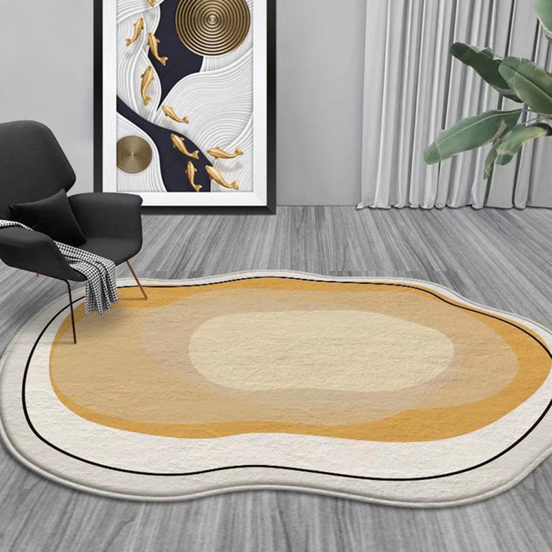 Yeollw Modern Rug Polyester Gradient Rug Washable Rug for Drawing Room