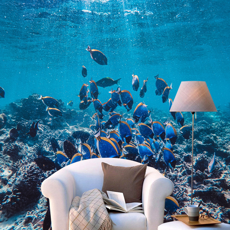 Photography Modern Wallpaper Underwater Sitting Room Wall Mural