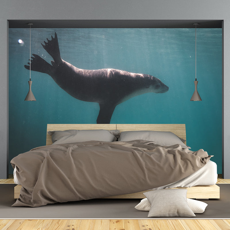 Photography Mildew Resistant Wallpaper Underwater Living Room Wall Mural