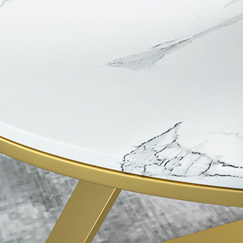 Oval Coffee Table with a Black/gold Base Made of Marble and Wrought Iron