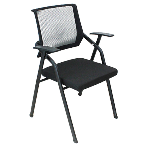 Mid Back Conference Chair Contemporary Upholstered Fixed Arms Chair