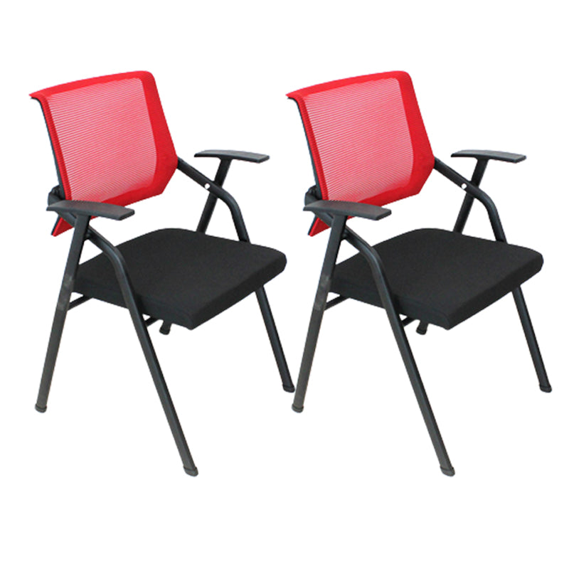 Mid Back Conference Chair Contemporary Upholstered Fixed Arms Chair