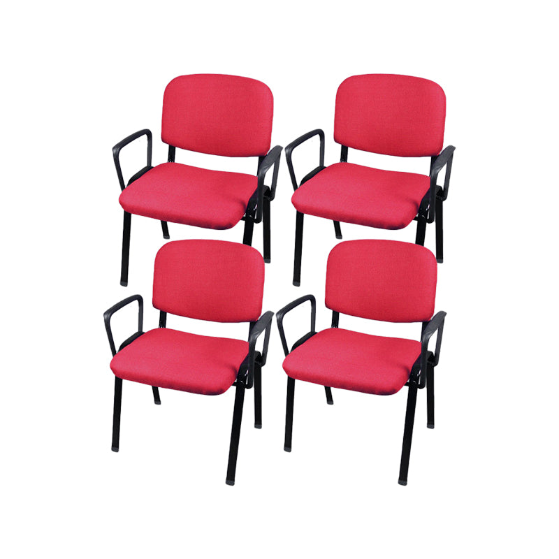 Low-Back Conference Chair Contemporary Upholstered Fixed Arms Chair