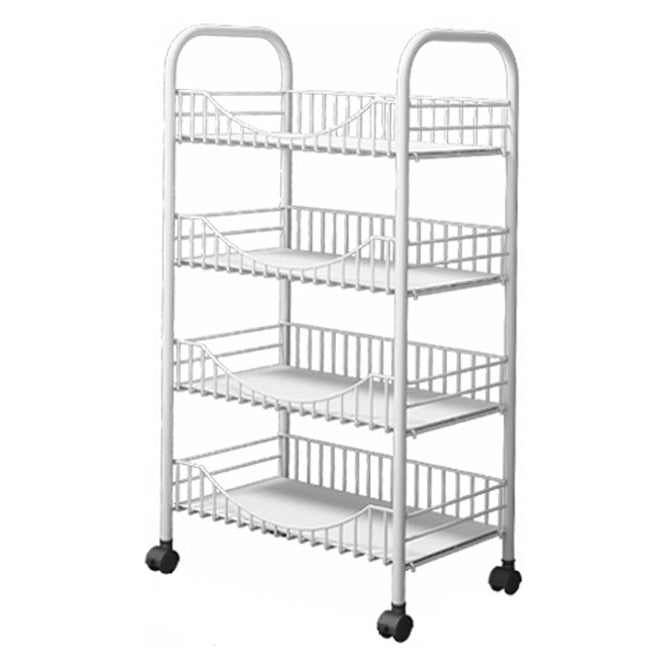 10.63"W Bookshelf Contemporary Style Bookcase with Casters for Home Office