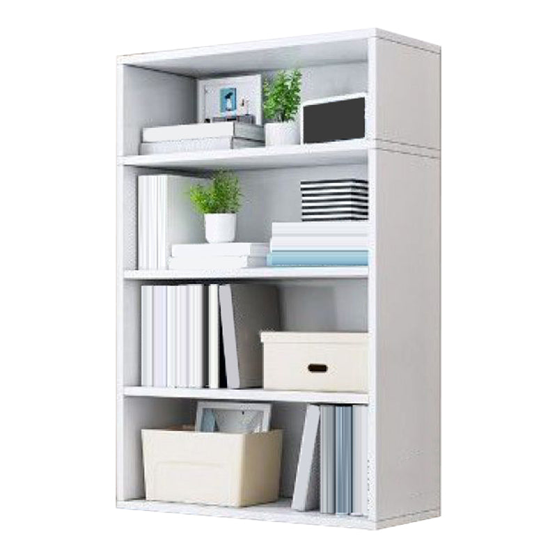 Modern Solid Bookcase Brown Rectangular Bookshelf for Living Room