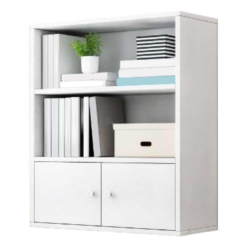 Modern Solid Bookcase Brown Rectangular Bookshelf for Living Room