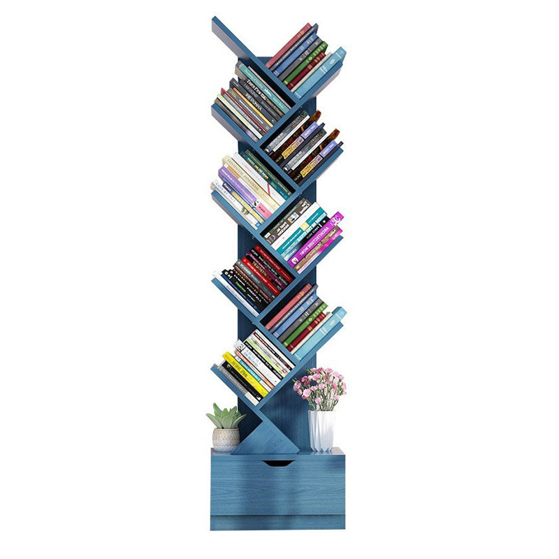 Contemporary Manufactured Wood Bookcase Closed Bookshelf for Study Room