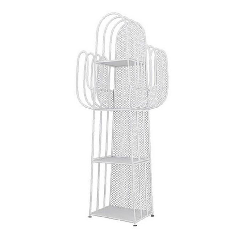 16.5"L Scandinavian Style Metal Bookshelf Closed Back Shelf Bookcase for Study Room