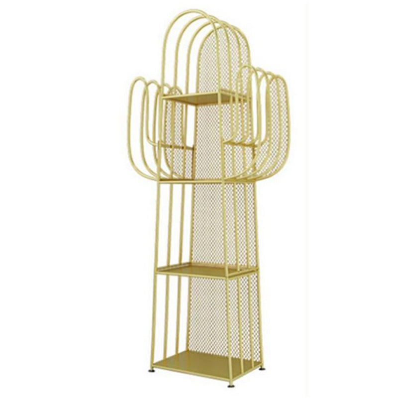 16.5"L Scandinavian Style Metal Bookshelf Closed Back Shelf Bookcase for Study Room
