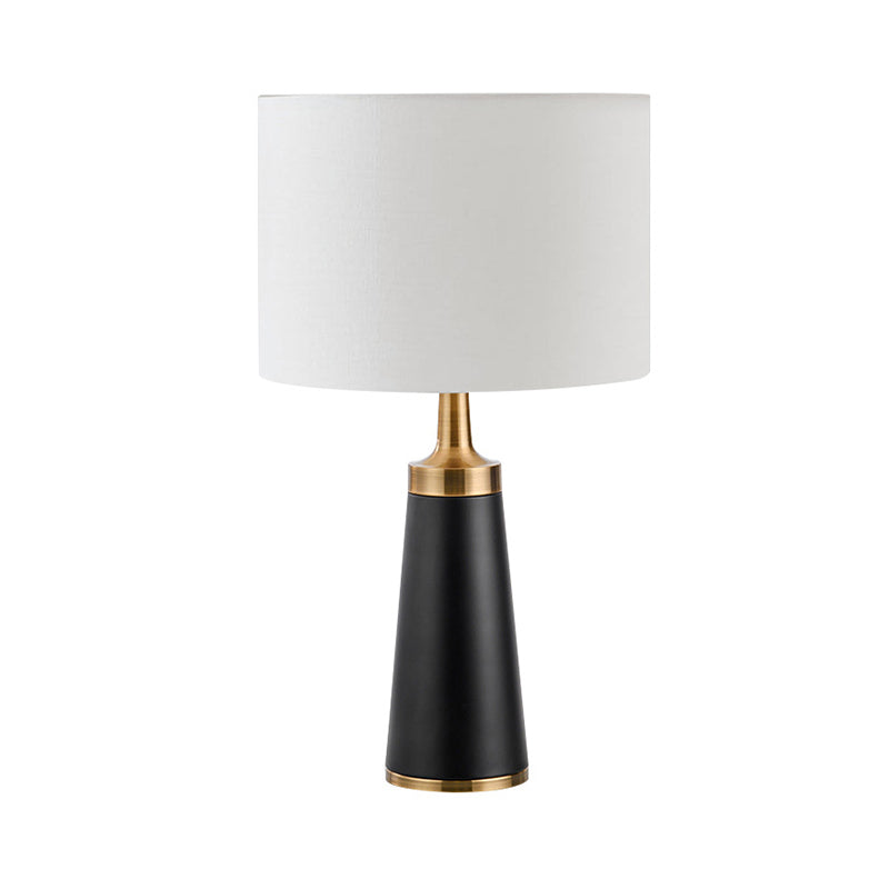 1 hoofddrum taakverlichting modernistische stof kleine bureaulamp in het zwart voor de woonkamer