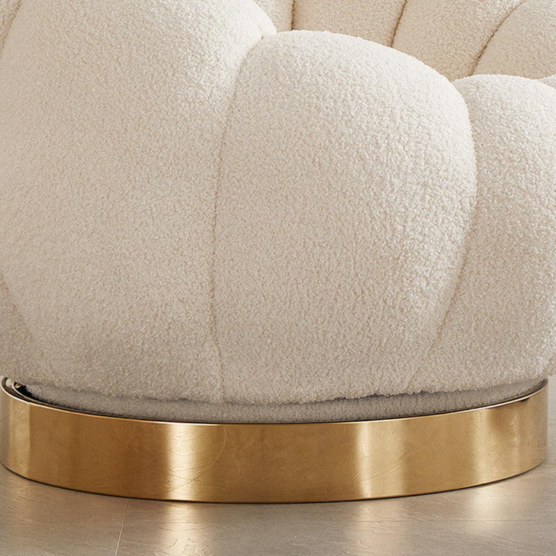 2 Seater 27.5"H Microfiber / Lamb Fleece Sloped Arm Sofa for Living Room