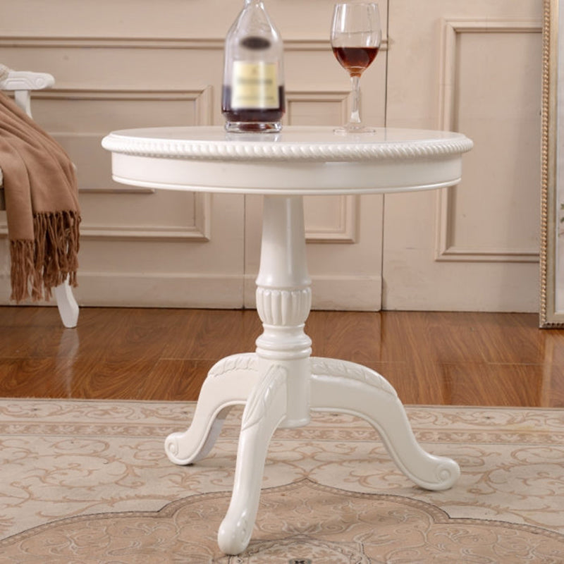 23.6"/28.3" Tall Pedestal End Table Natural/brown/black/white Round Wood Side End Table