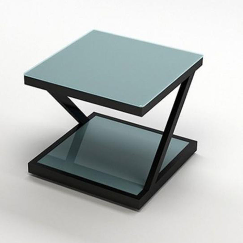 Contemporary  Abstract End Table  Side Table with Storage for Bedroom