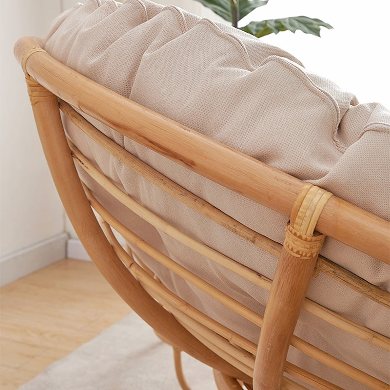 Linen Rattan Chair 27.5" H  Arms Included Chair for Living Room