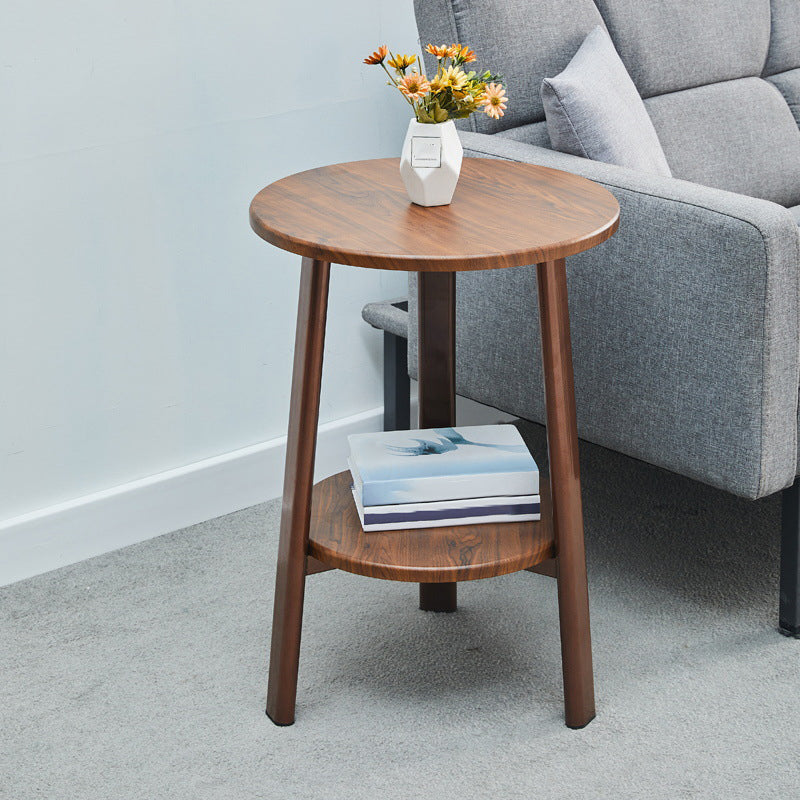 Modern Style Cocktail Table Artificial Wood White/black/brown Round Coffee Table