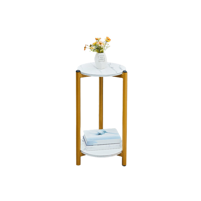 Modern Style Cocktail Table Artificial Wood White/black/brown Round Coffee Table