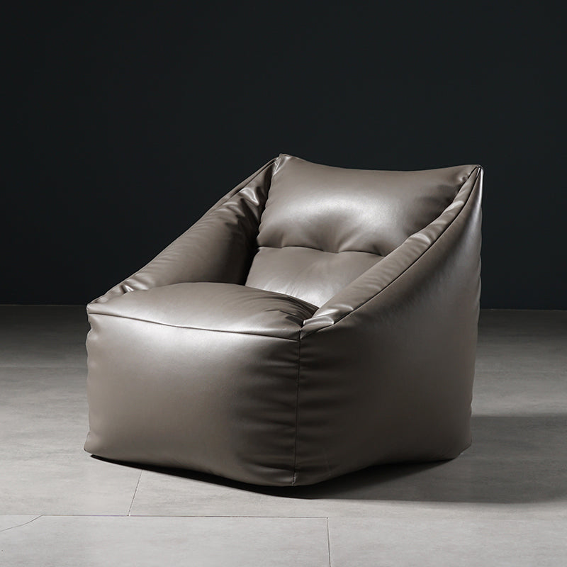 Faux Leather Barrel Arm Chair 33.46" L x 24.40" W x 23.62" H Accent Armchair