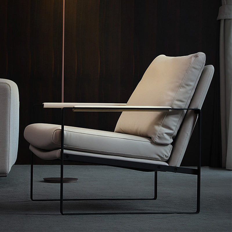 Faux Leather Arm Chair 28.74" L x 31.88" W x 29.13" H Accent Armchair for Living Room