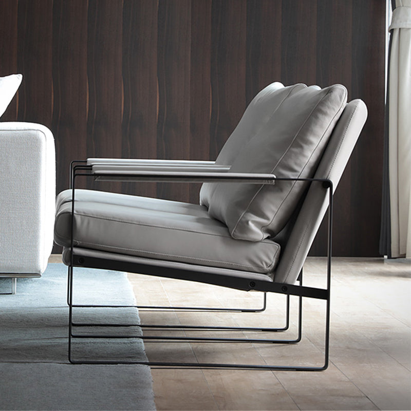 Faux Leather Arm Chair 28.74" L x 31.88" W x 29.13" H Accent Armchair for Living Room