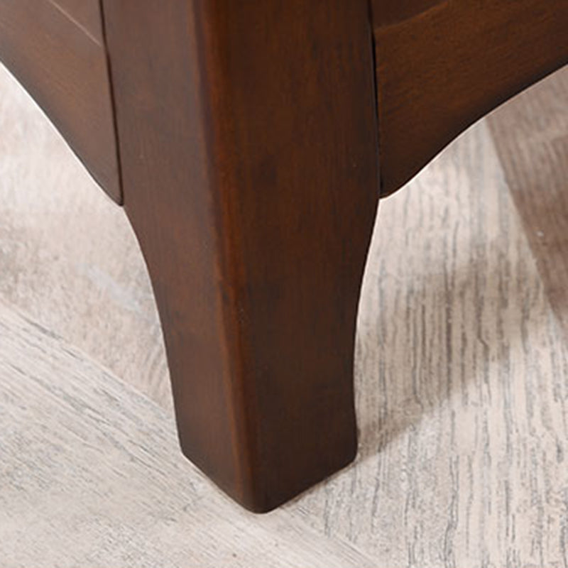 Modern Style Cocktail Table Rubber Wood Square Wood/walnut/black Coffee Table