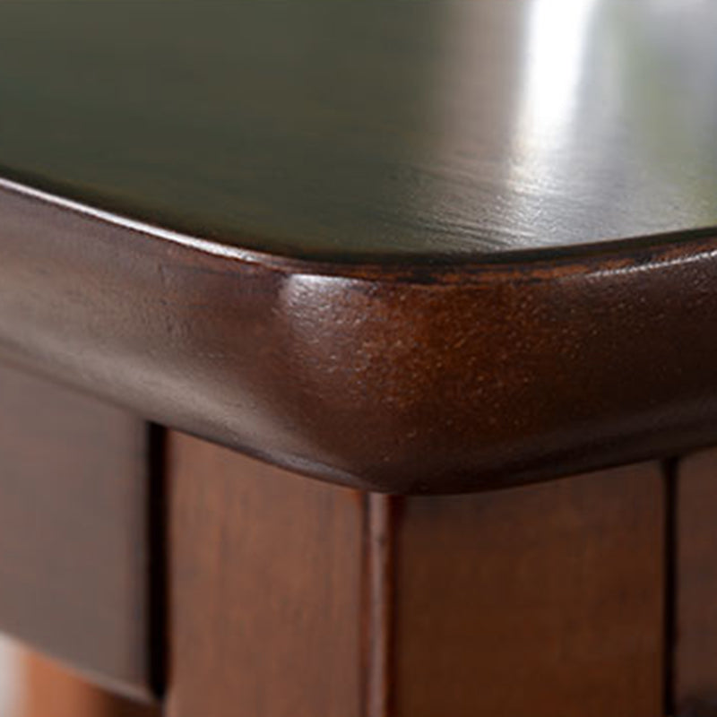 Modern Style Cocktail Table Rubber Wood Square Wood/walnut/black Coffee Table