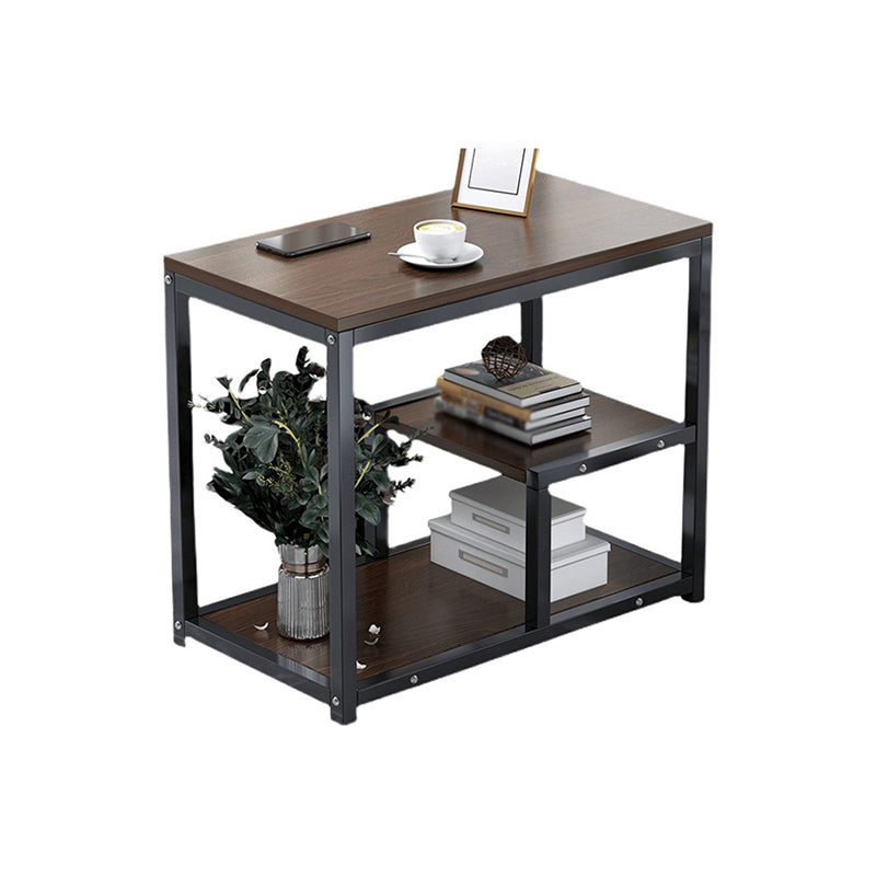 23.6" W x 26.8 H Rectangular End Table Faux Wood Shelf Included Side Table