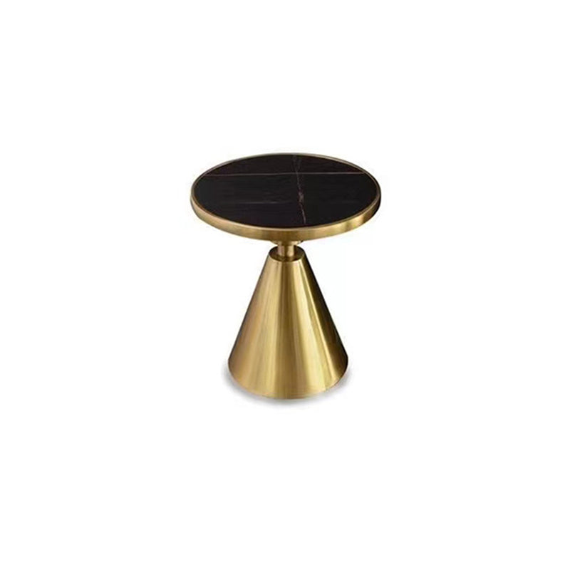 Pedestal Base Design Cocktail Table Marble Table Round Coffee Table with Metal Base