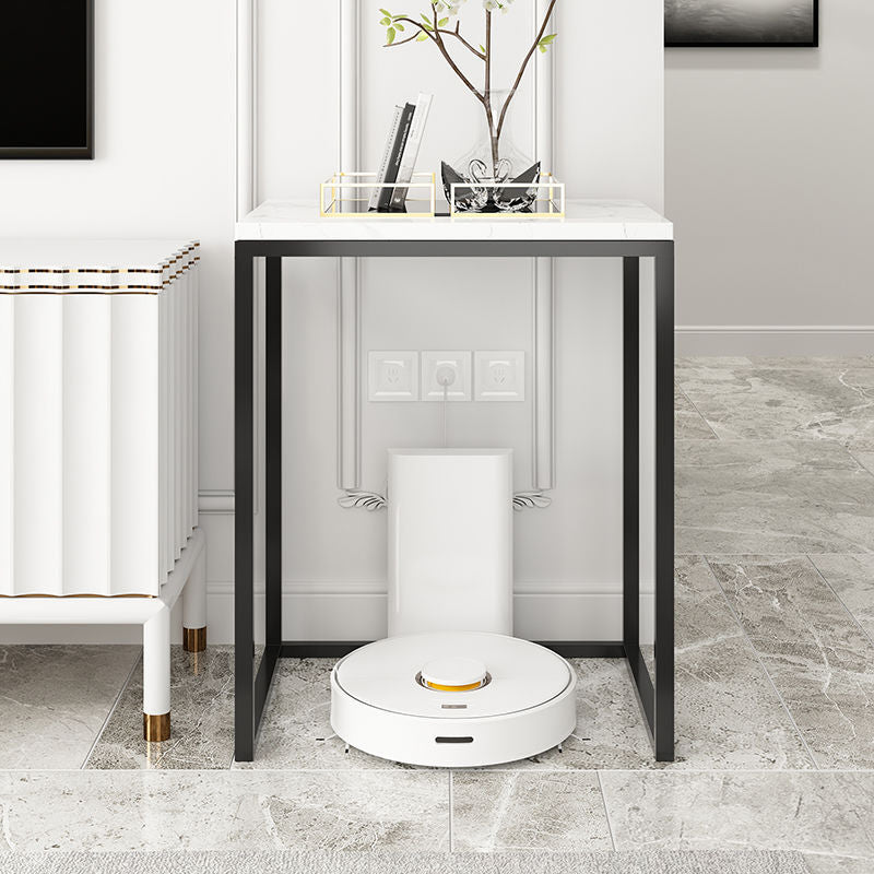 Frame Base Design Cocktail Table Slate Desktop Rectangular Coffee Table with Metal Base