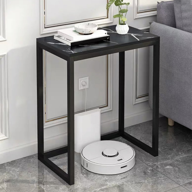 Frame Base Design Cocktail Table Slate Desktop Rectangular Coffee Table with Metal Base