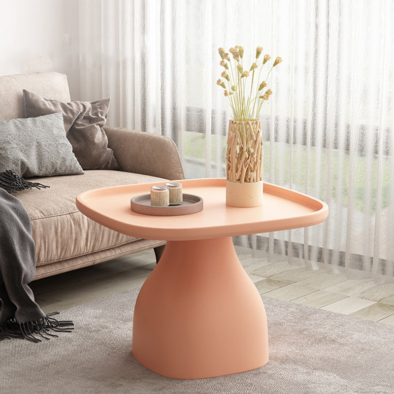 Pedestal Design Cocktail Table Acrylic Tray Top Multi-color Coffee Table