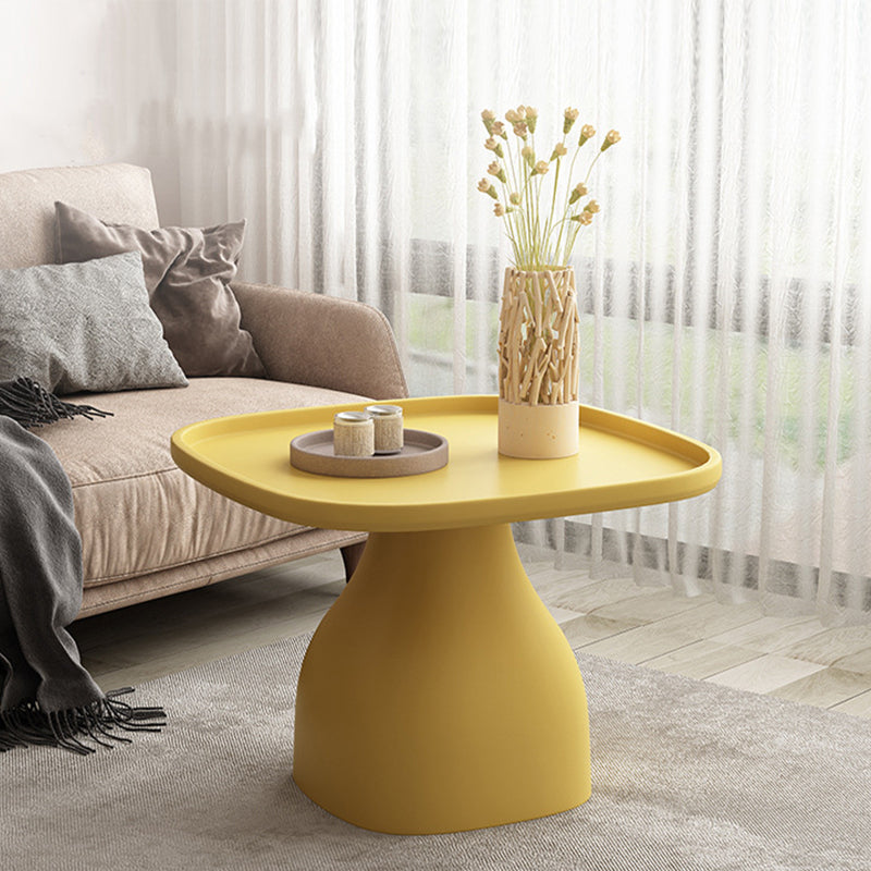 Pedestal Design Cocktail Table Acrylic Tray Top Multi-color Coffee Table