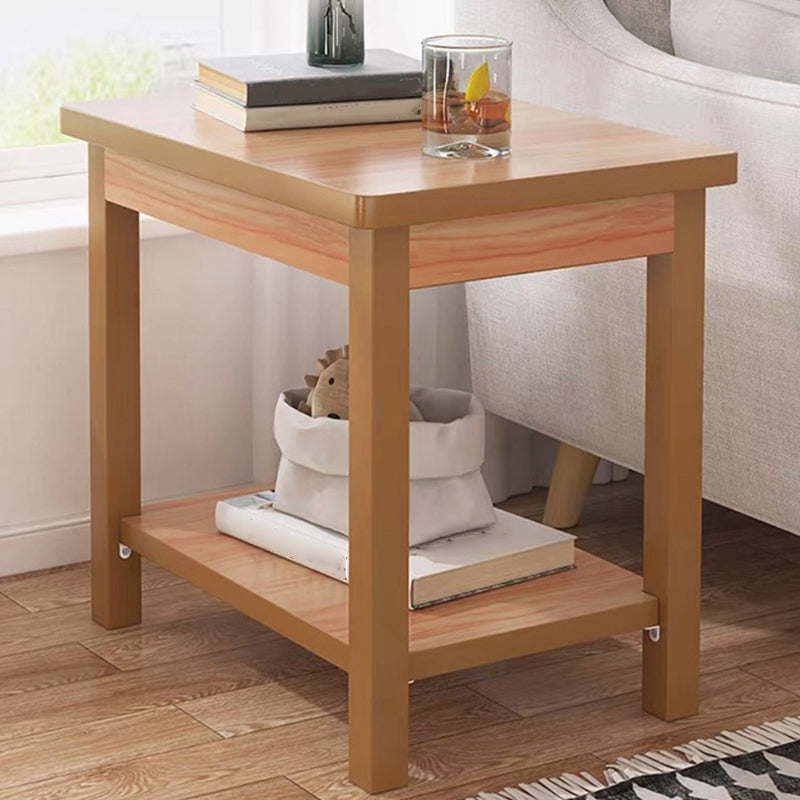 Modern Style Cocktail Table Artificial Wood Black/wood Color Square Coffee Table