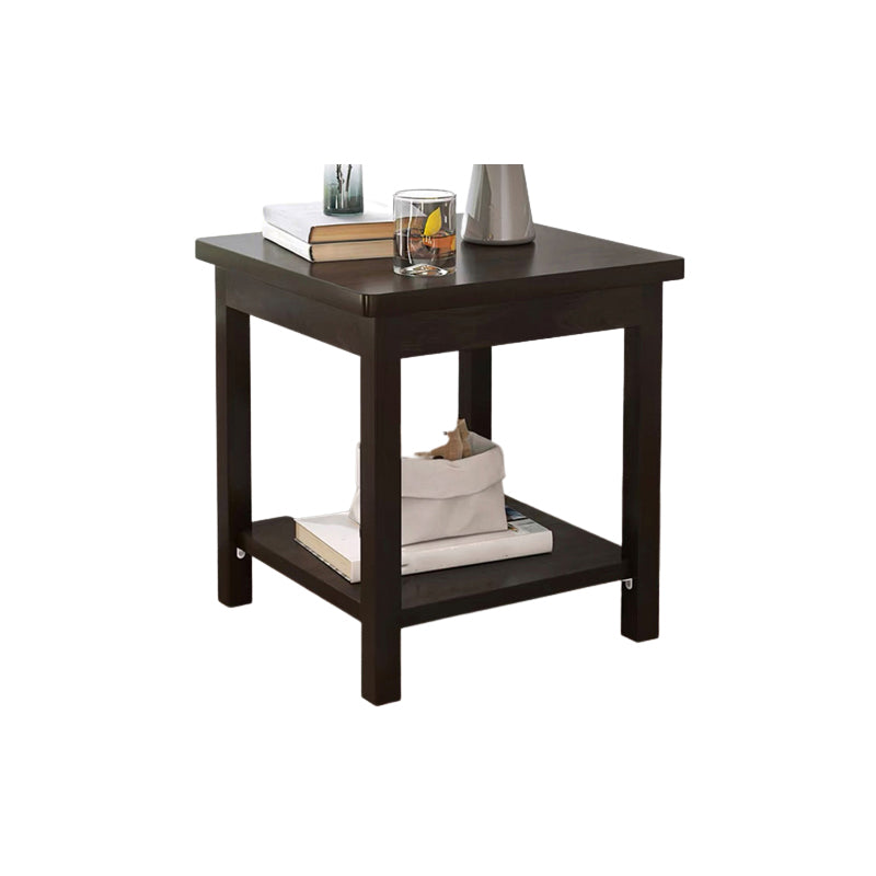 Modern Style Cocktail Table Artificial Wood Black/wood Color Square Coffee Table