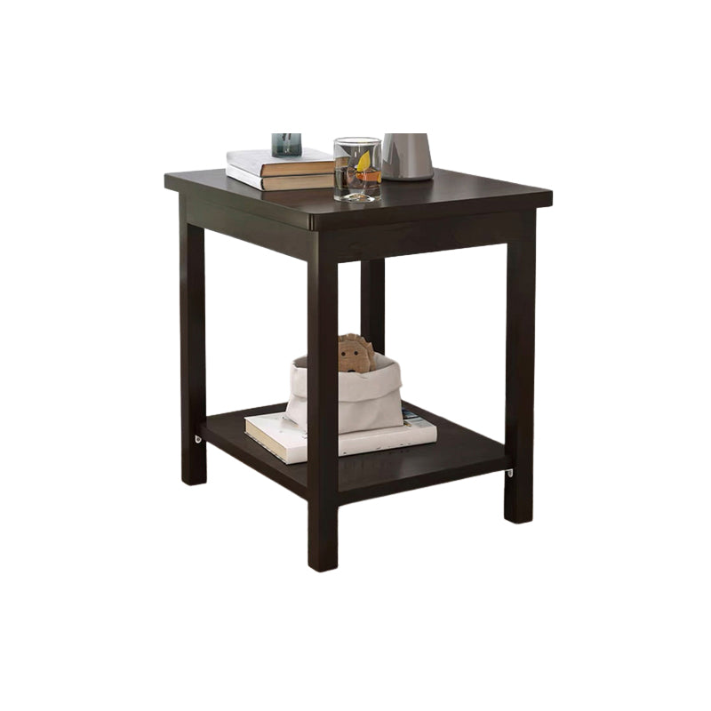 Modern Style Cocktail Table Artificial Wood Black/wood Color Square Coffee Table