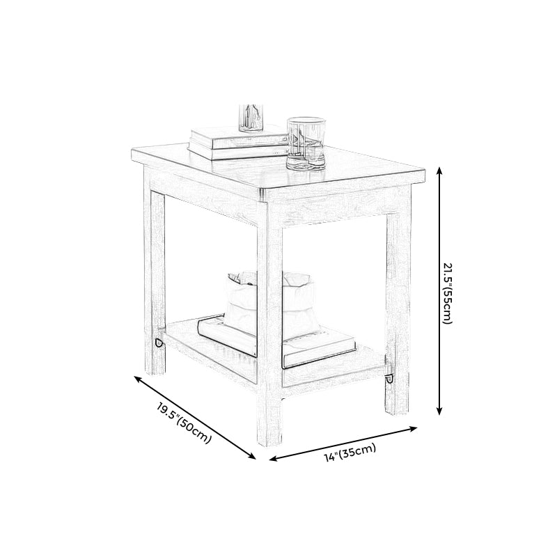 Modern Style Cocktail Table Artificial Wood Black/wood Color Square Coffee Table