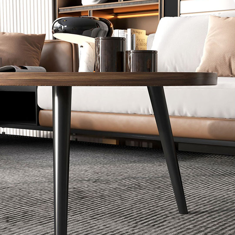 14.9/18.8" H 4-Leg Base Wooden Solid Color Round Coffee Table For Apartment