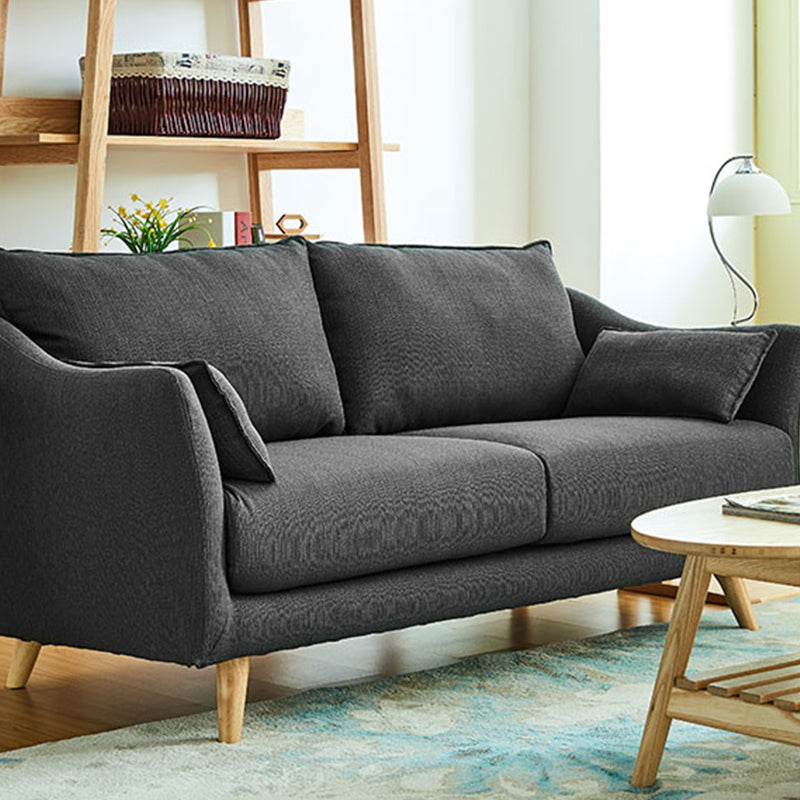 Contemporary Fabric Tight Back Sofa 30.71"High Loose Back Slipcovered Sofa