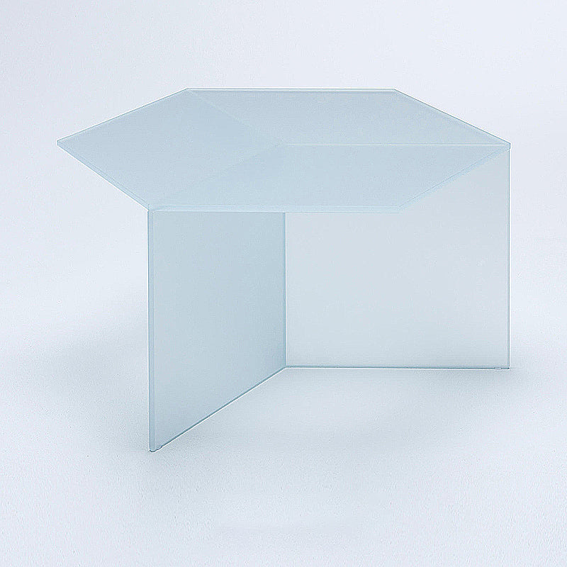 Geometric Clear Acrylic Coffee Table Modern Colored Cocktail Table