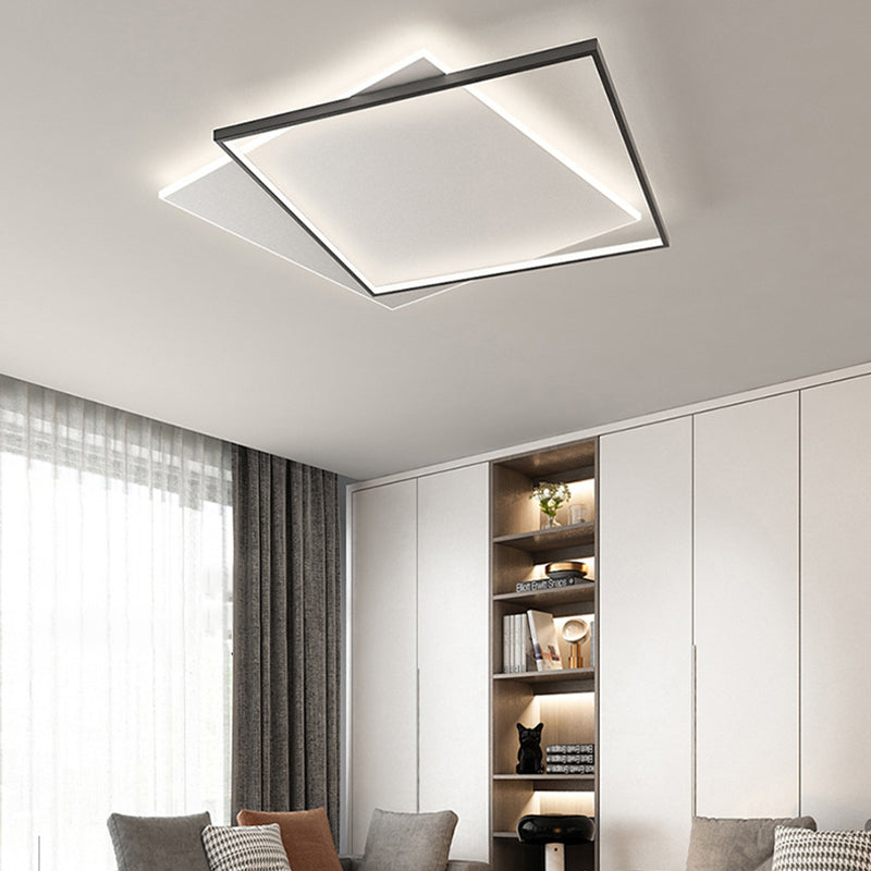 Metal Square Ceiling Fixture Minimalist-Style LED Ceiling Lighting