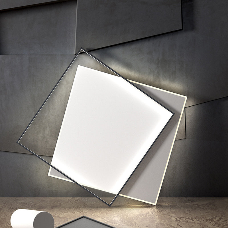 Metal Square Ceiling Fixture Minimalist-Style LED Ceiling Lighting