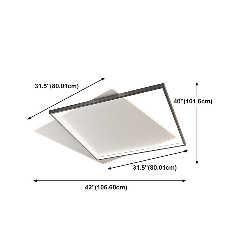 Metal Square Ceiling Fixture Minimalist-Style LED Ceiling Lighting