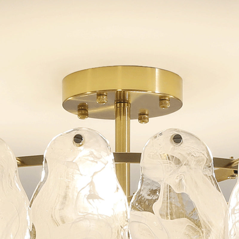 Multi Light Cylindrical Ceiling Lamp Modern Style Glass Ceiling Lighting for Living Room