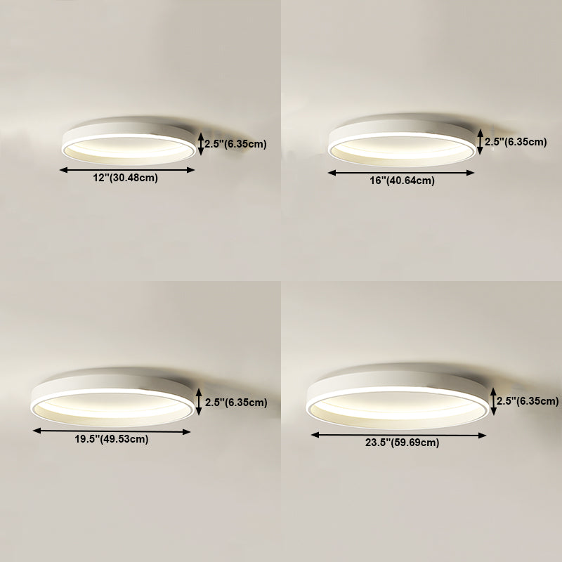 Geometry Shape Ceiling Fixtures Modern Style Metal 2 Light Ceiling Mounted Lights in White